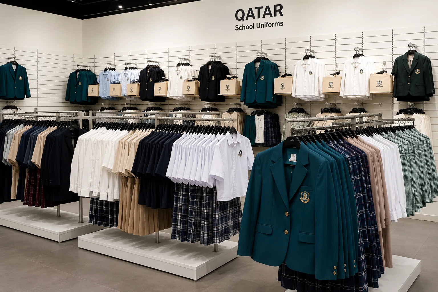 Qatar school uniform distributor partnership Doha